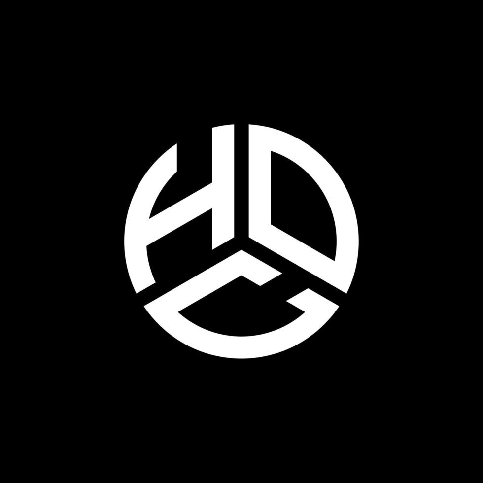 création de logo de lettre hoc sur fond blanc. concept de logo de lettre initiales créatives hoc. conception de lettre ponctuelle. vecteur