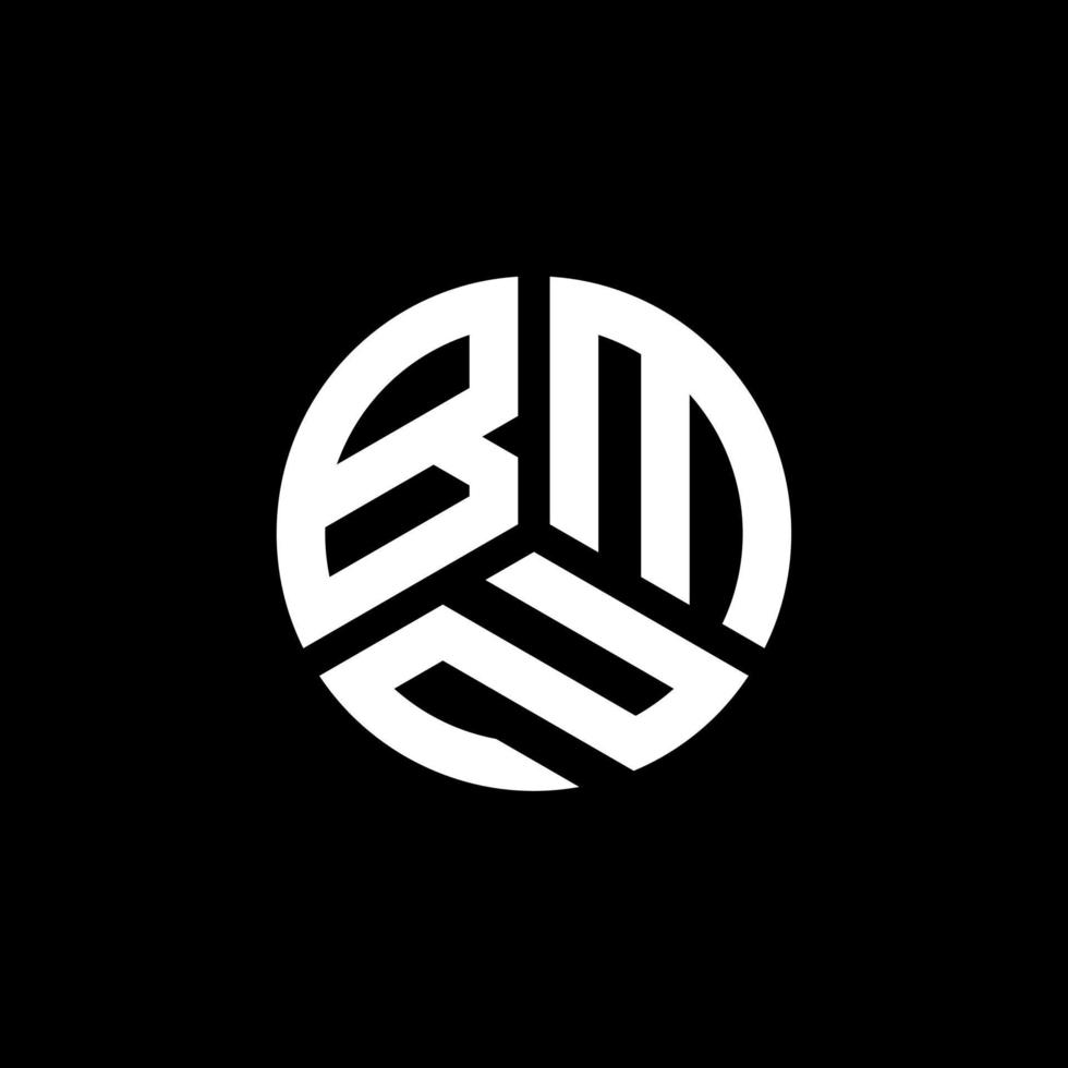 création de logo de lettre bmn sur fond blanc. concept de logo de lettre initiales créatives bmn. conception de lettre bmn. vecteur