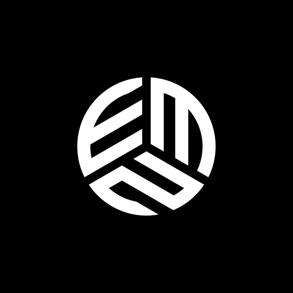 création de logo de lettre emn sur fond blanc. concept de logo de lettre initiales créatives emn. conception de lettre emn. vecteur