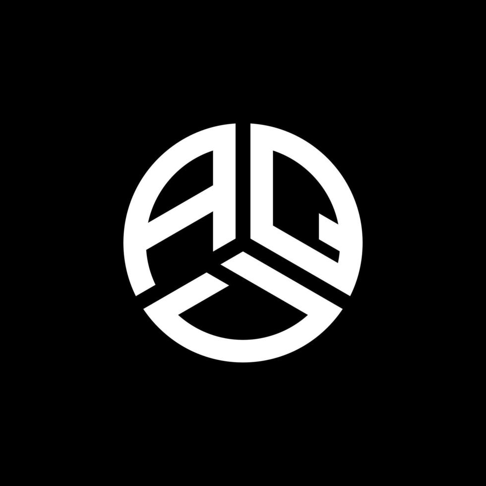 création de logo de lettre aqd sur fond blanc. concept de logo de lettre initiales créatives aqd. conception de lettre aqd. vecteur
