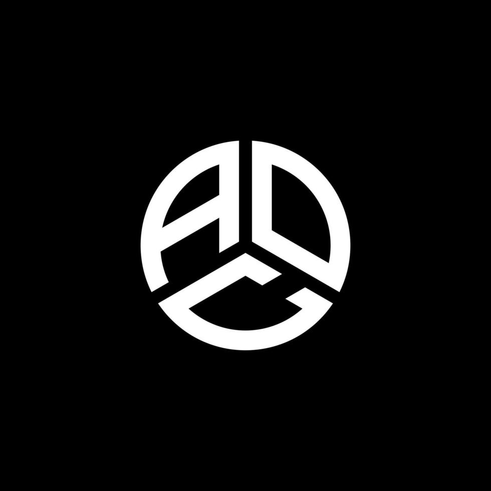 création de logo de lettre aoc sur fond blanc. concept de logo de lettre initiales créatives aoc. conception de lettre aoc. vecteur