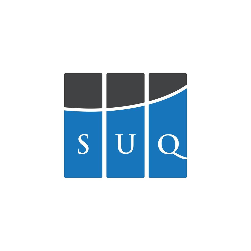 création de logo de lettre suq sur fond blanc. concept de logo de lettre initiales créatives suq. conception de lettre suq. vecteur