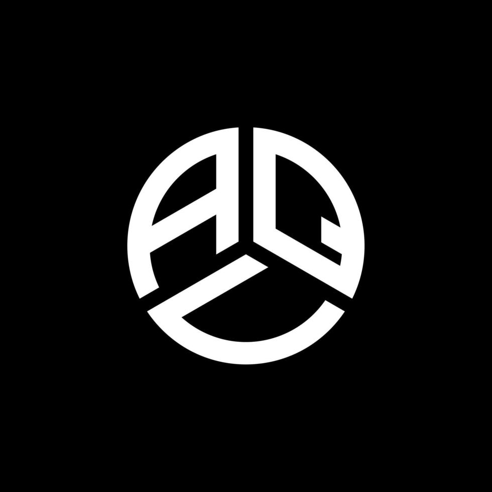 création de logo de lettre aqu sur fond blanc. aqu concept de logo de lettre initiales créatives. conception de lettre aqu. vecteur