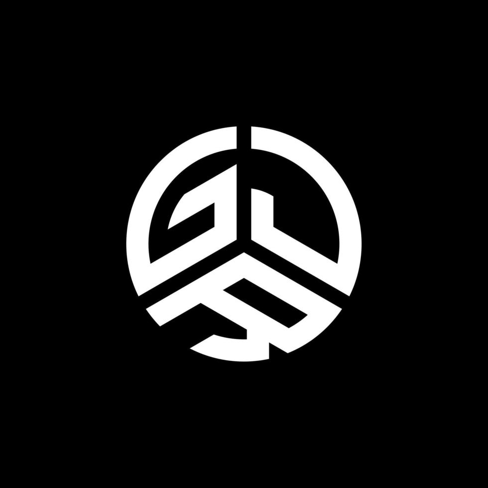 création de logo de lettre gjr sur fond blanc. concept de logo de lettre initiales créatives gjr. conception de lettre gjr. vecteur