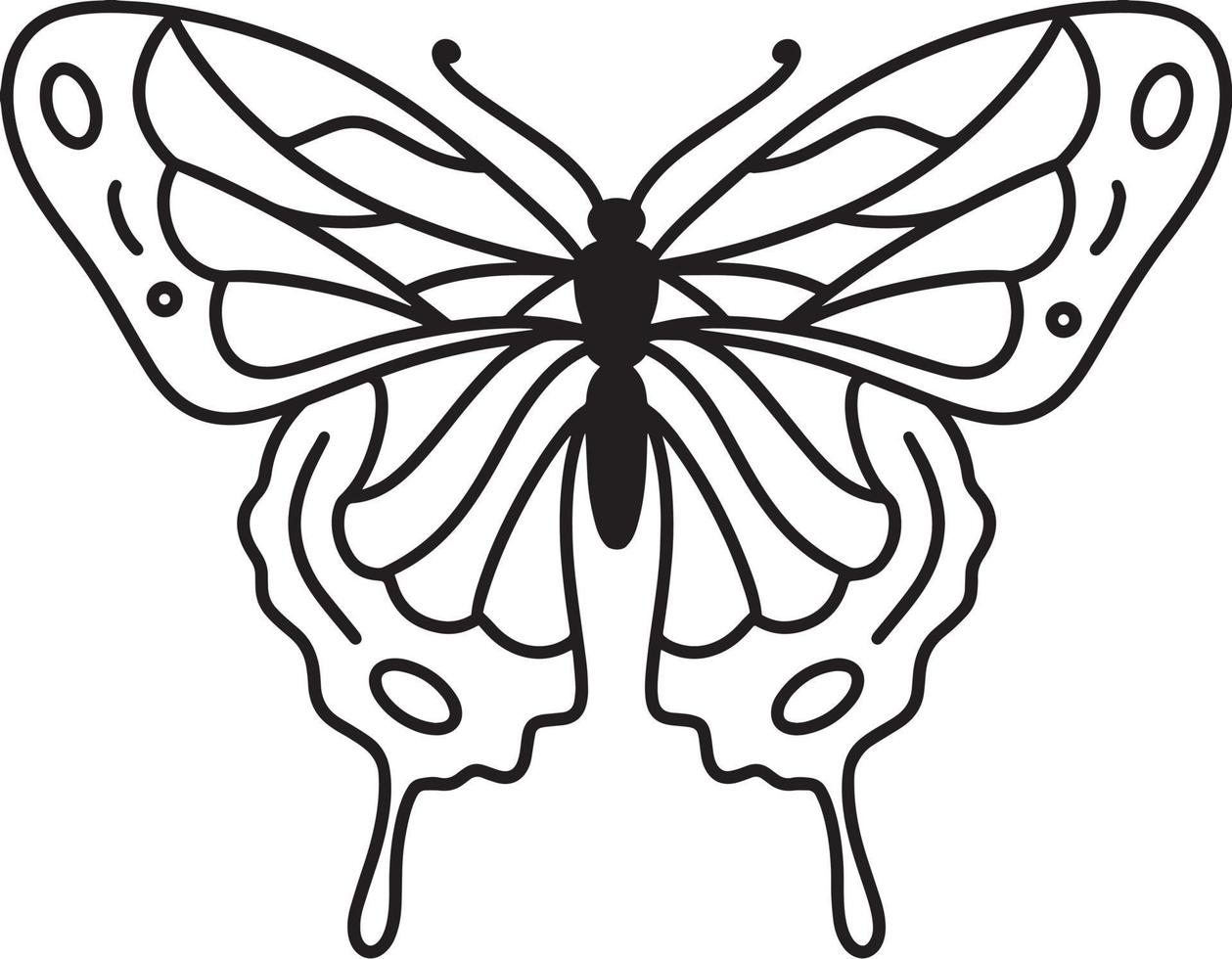 conception de t-shirt ligne vectorielle papillon 7 vecteur