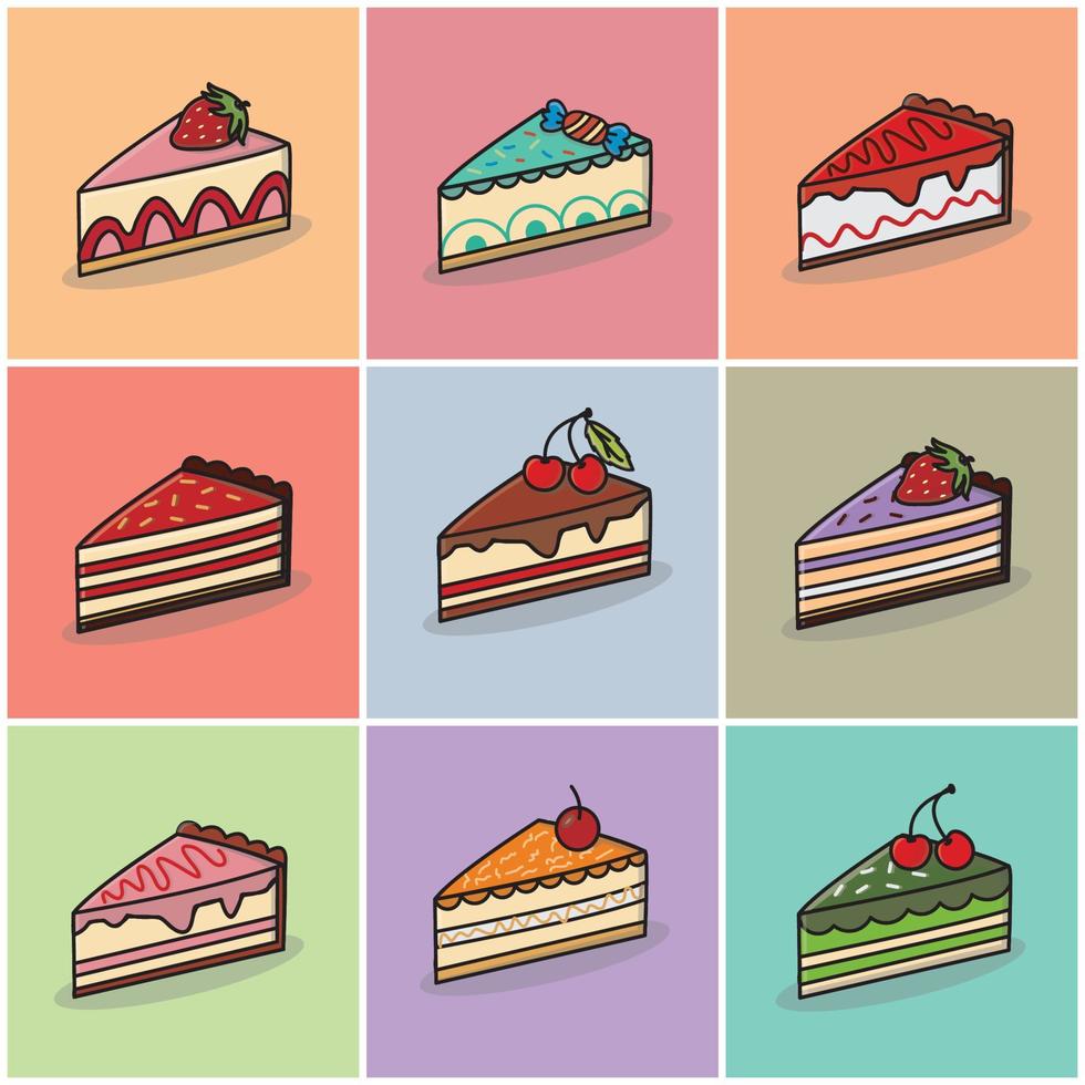 illustration de gâteau mignon vecteur