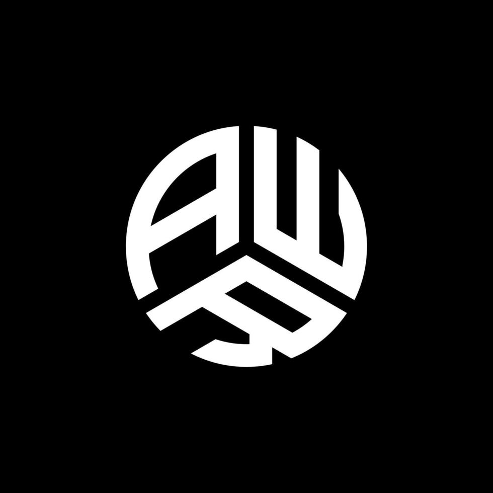 création de logo de lettre awr sur fond blanc. concept de logo de lettre initiales créatives awr. conception de lettre awr. vecteur