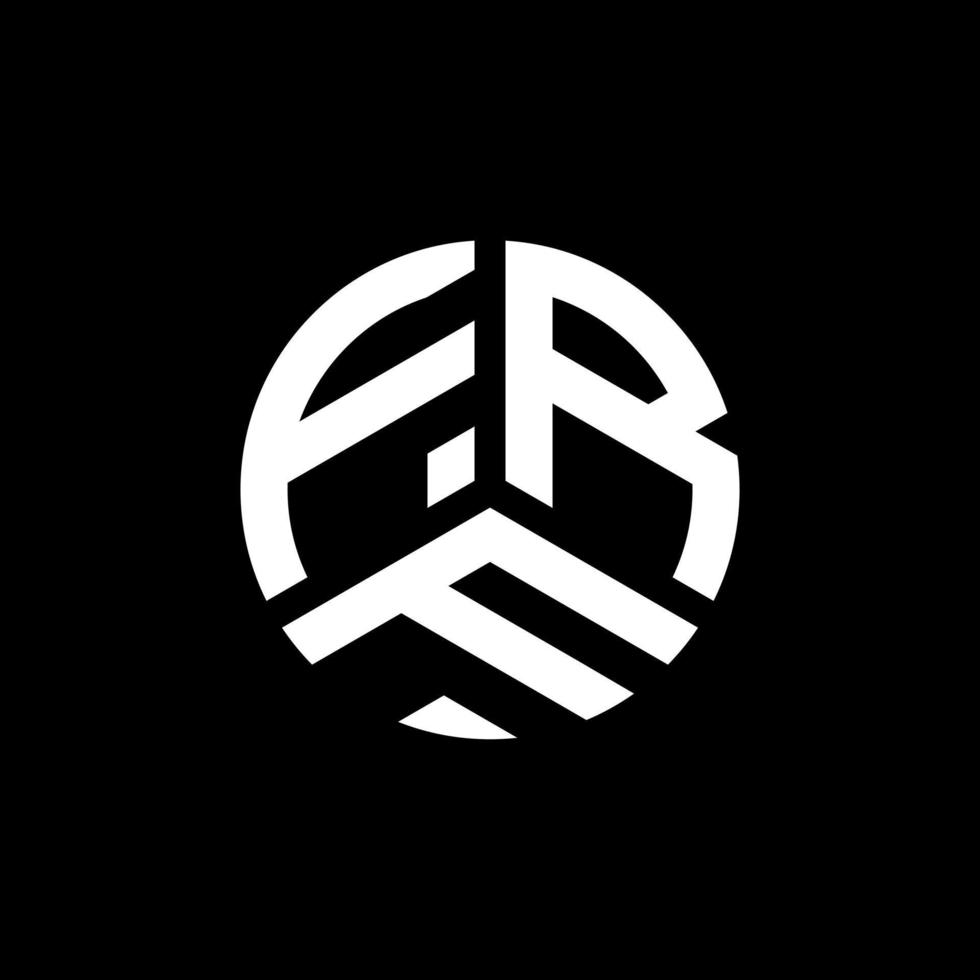 création de logo de lettre frf sur fond blanc. concept de logo de lettre initiales créatives frf. conception de lettre frf. vecteur