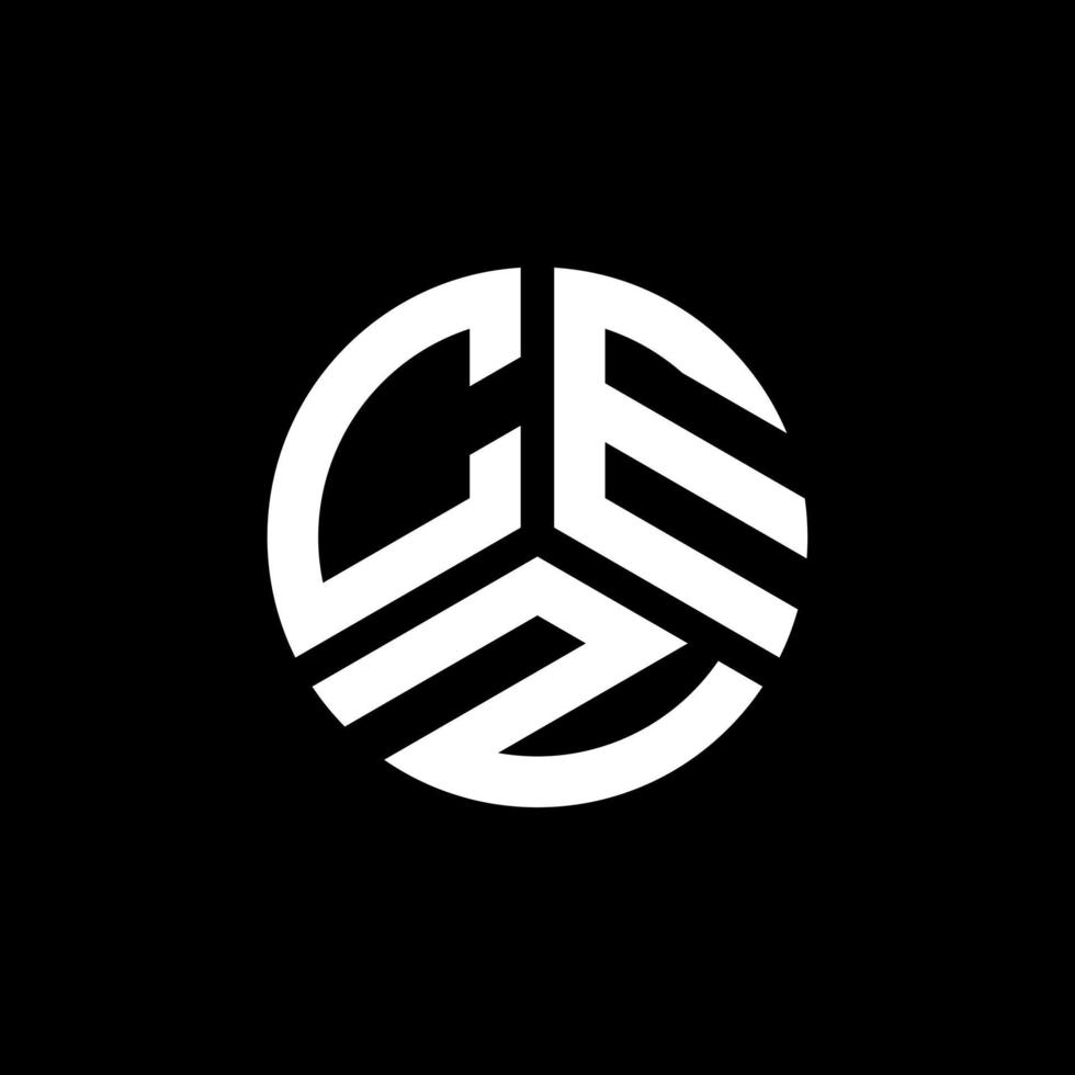 création de logo de lettre cez sur fond blanc. concept de logo de lettre initiales créatives cez. conception de lettre cez. vecteur