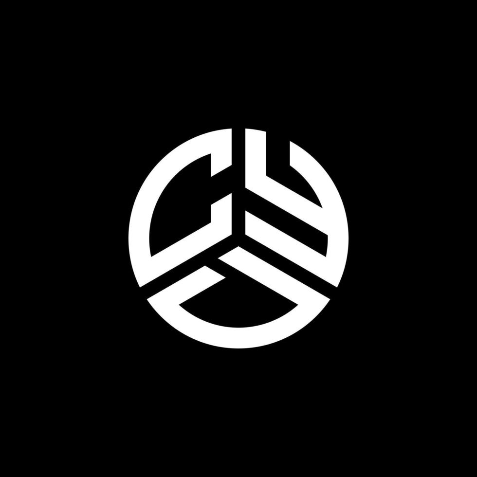 création de logo de lettre cyd sur fond blanc. concept de logo de lettre initiales créatives cyd. conception de lettre cyd. vecteur