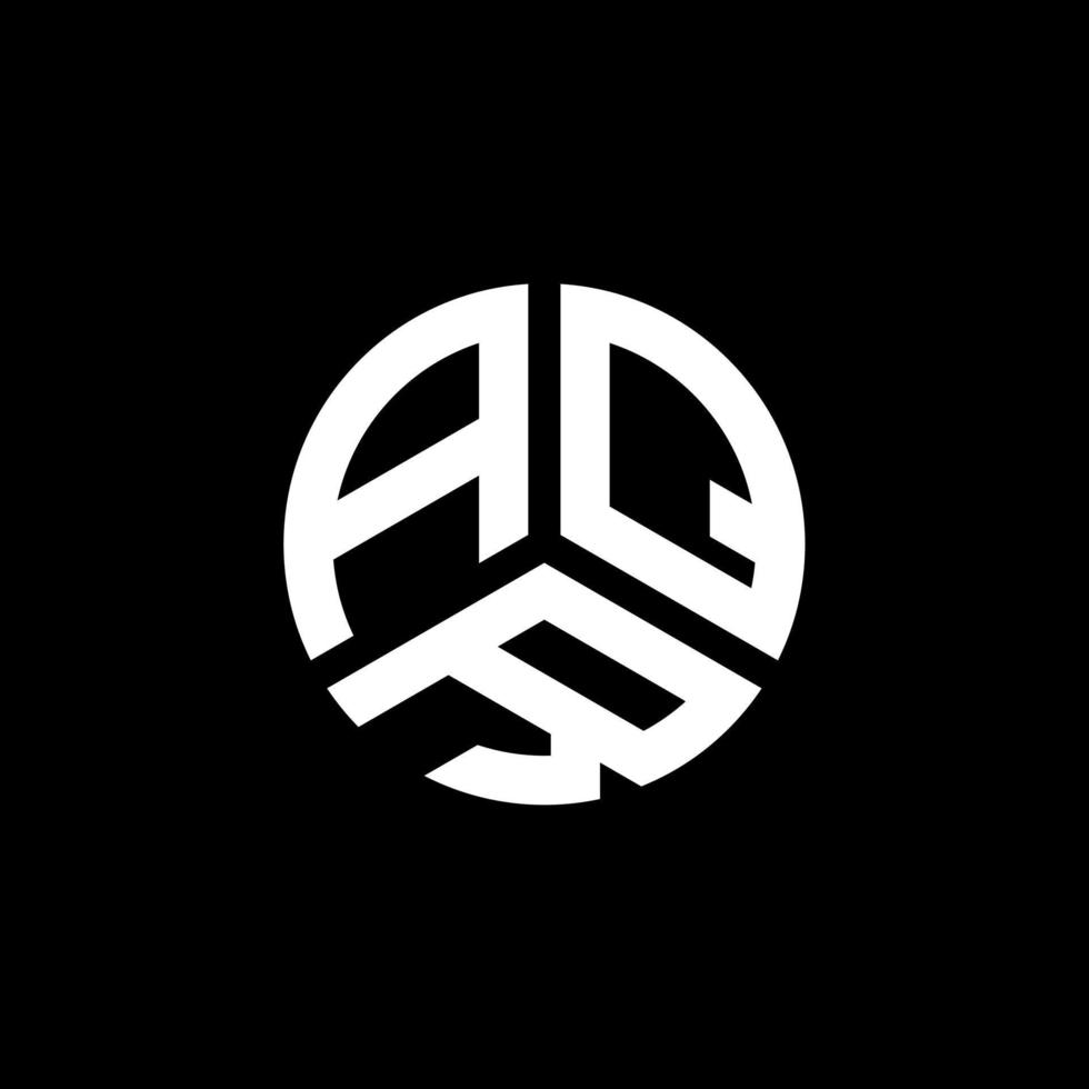 création de logo de lettre aqr sur fond blanc. concept de logo de lettre initiales créatives aqr. conception de lettre aqr. vecteur