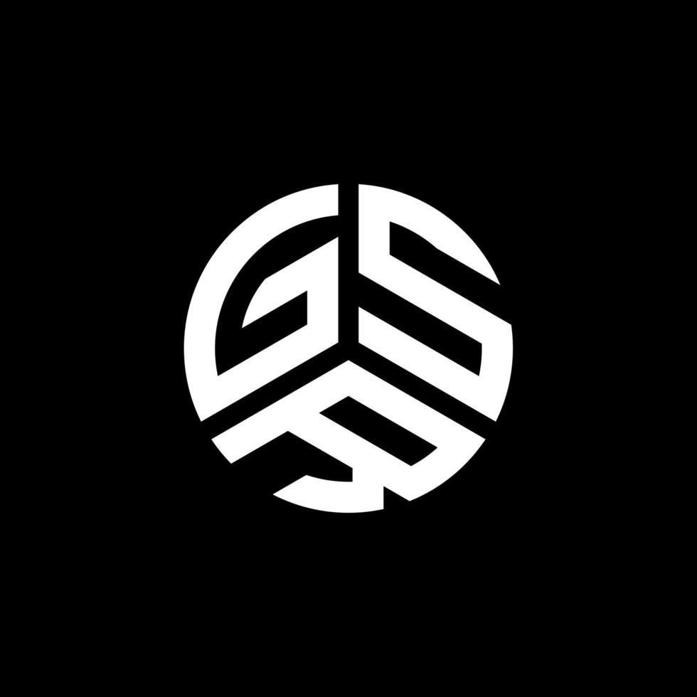 création de logo de lettre gsr sur fond blanc. concept de logo de lettre initiales créatives gsr. conception de lettre gsr. vecteur