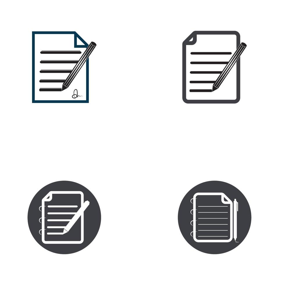 écrire un document interface utilisateur contour icône logo illustration vectorielle vecteur