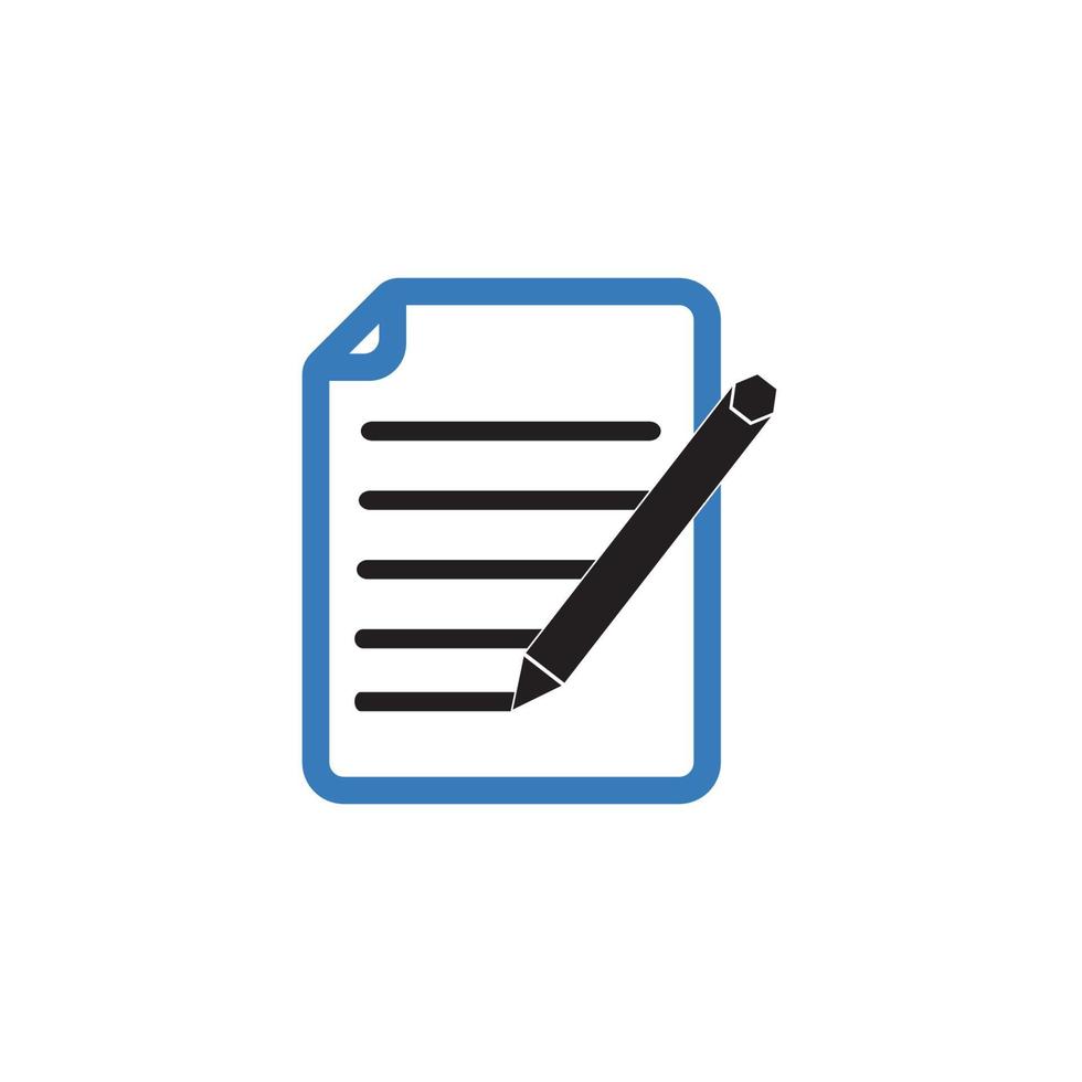 écrire un document interface utilisateur contour icône logo illustration vectorielle vecteur