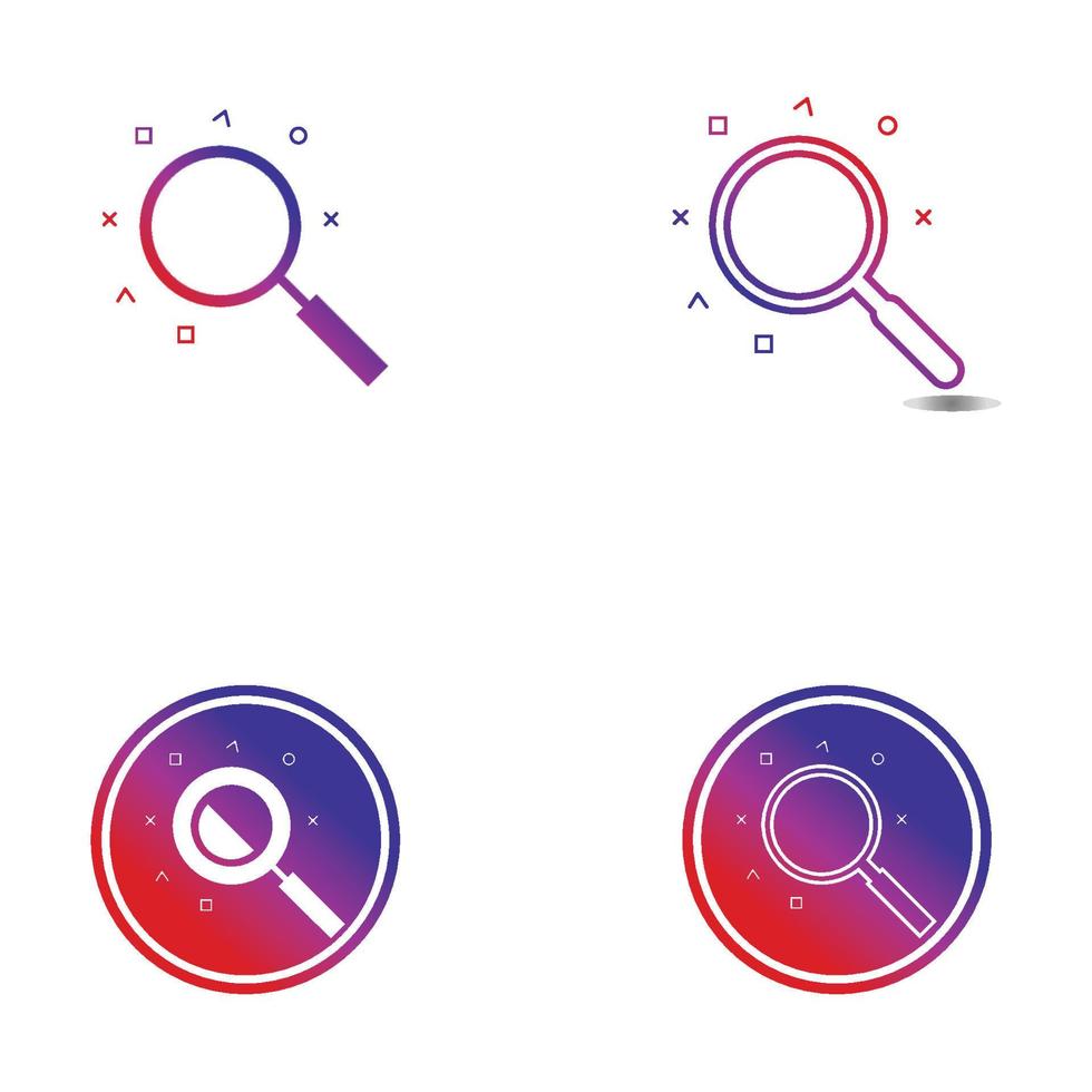 arrière-plan de conception d'icône de logo vectoriel de recherche