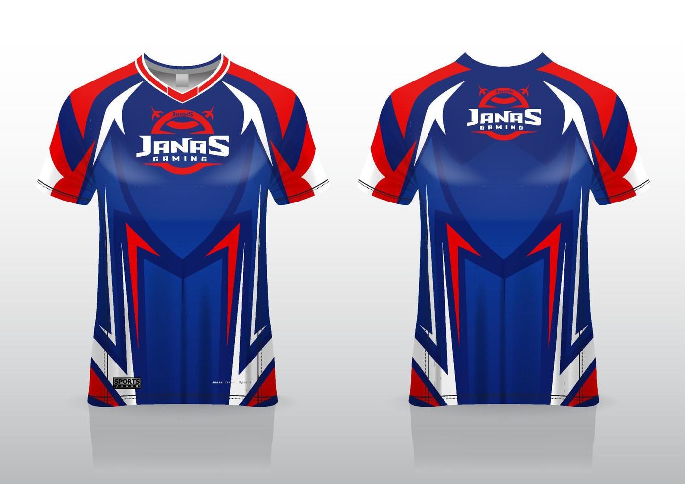 conception de jeu de maillot esport vue avant et arrière vecteur