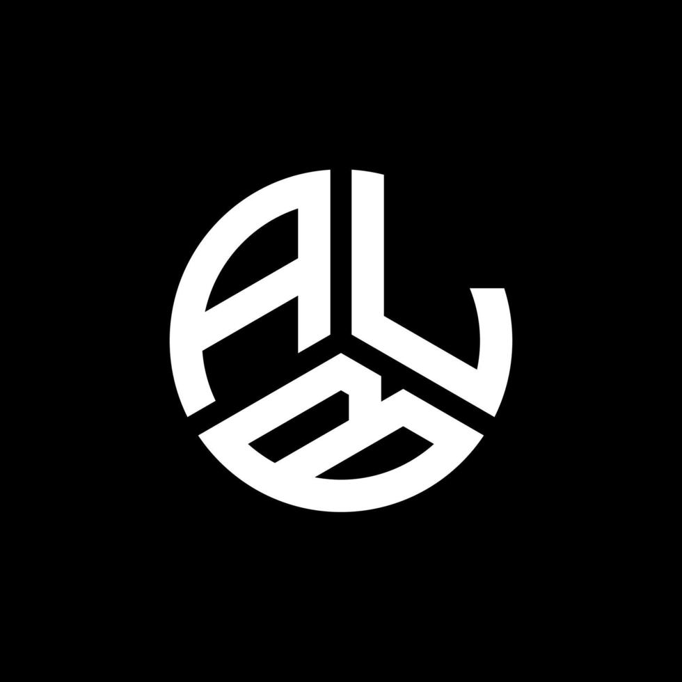création de logo de lettre alb sur fond blanc. concept de logo de lettre initiales créatives alb. conception de lettre d'aube. vecteur