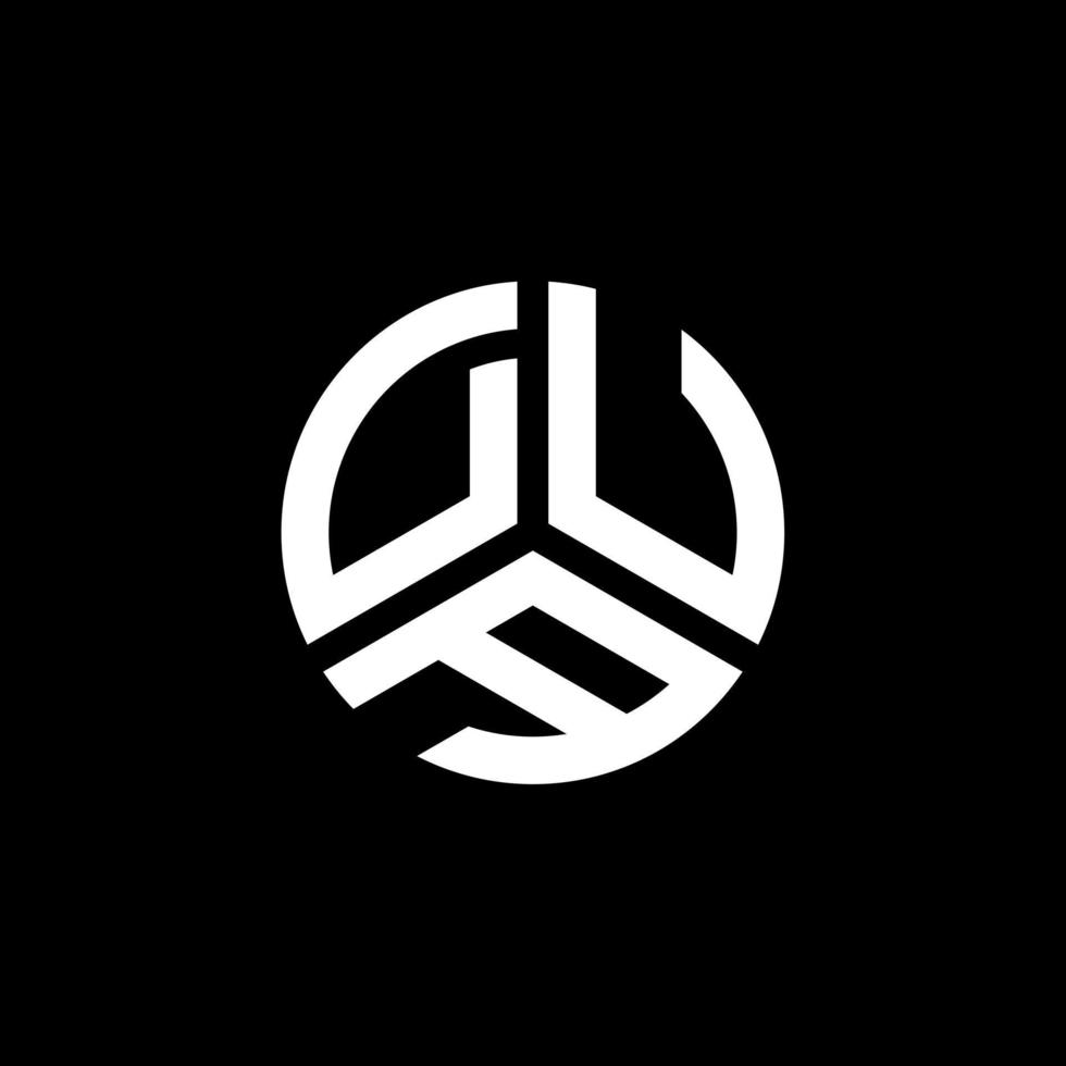 création de logo de lettre dua sur fond blanc. concept de logo de lettre initiales créatives dua. conception de lettre dua. vecteur