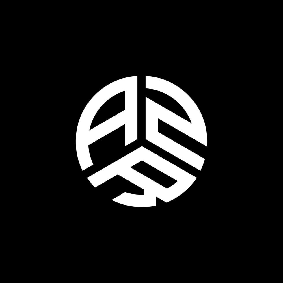 création de logo de lettre azr sur fond blanc. concept de logo de lettre initiales créatives azr. conception de lettre azr. vecteur