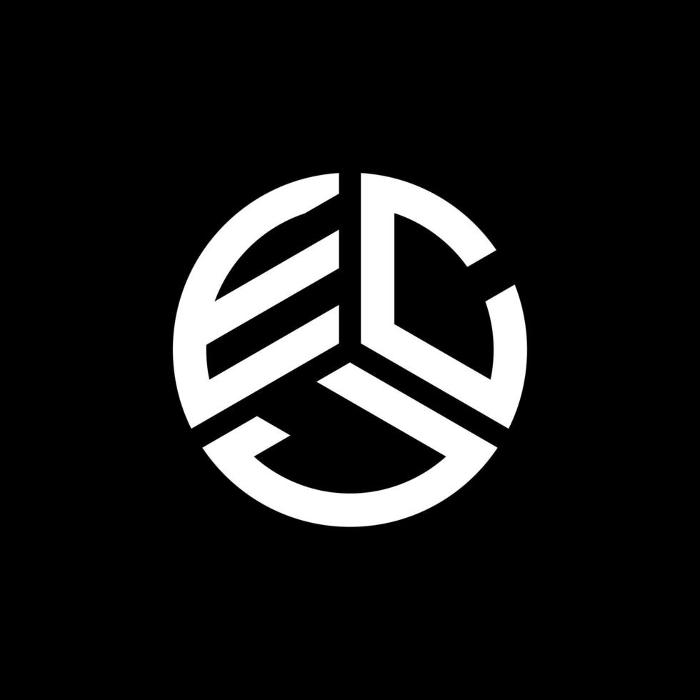 création de logo de lettre ecj sur fond blanc. concept de logo de lettre initiales créatives ecj. conception de lettre ecj. vecteur