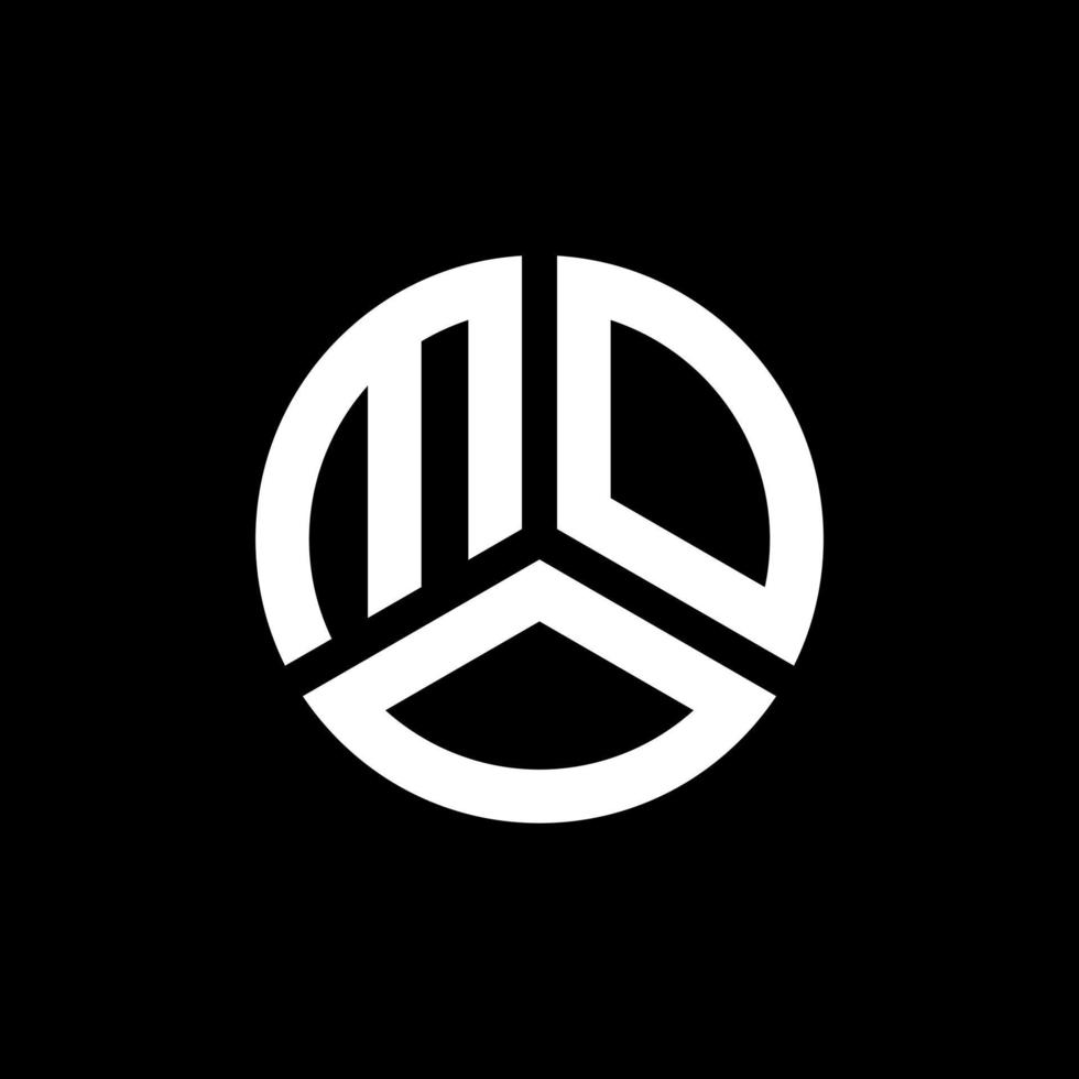 création de logo de lettre moo sur fond noir. concept de logo de lettre initiales créatives moo. conception de lettre moo. vecteur