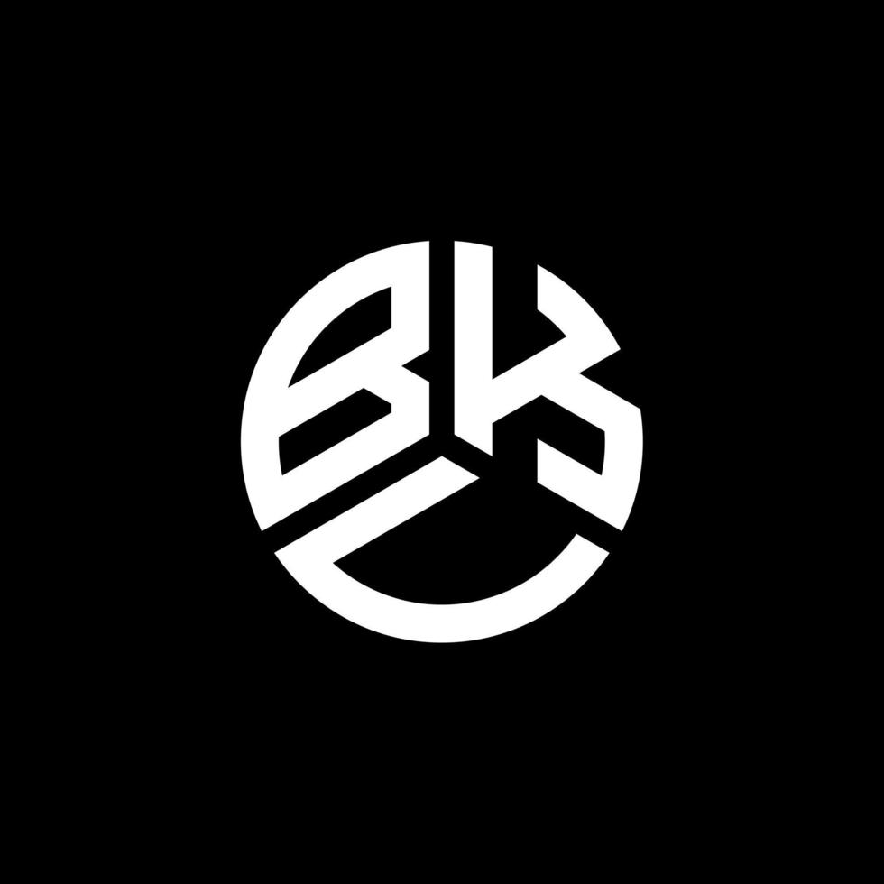 création de logo de lettre bku sur fond blanc. concept de logo de lettre initiales créatives bku. conception de lettre bku. vecteur