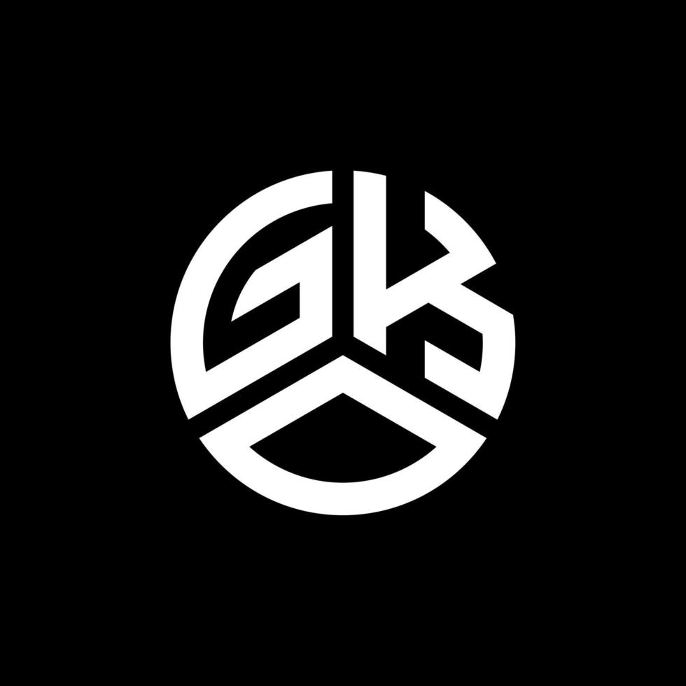 création de logo de lettre gko sur fond blanc. concept de logo de lettre initiales créatives gko. conception de lettre gko. vecteur