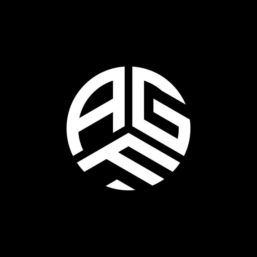 création de logo de lettre agf sur fond blanc. concept de logo de lettre initiales créatives agf. conception de lettre agf. vecteur