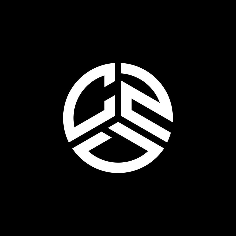 création de logo de lettre czd sur fond blanc. concept de logo de lettre initiales créatives czd. conception de lettre czd. vecteur