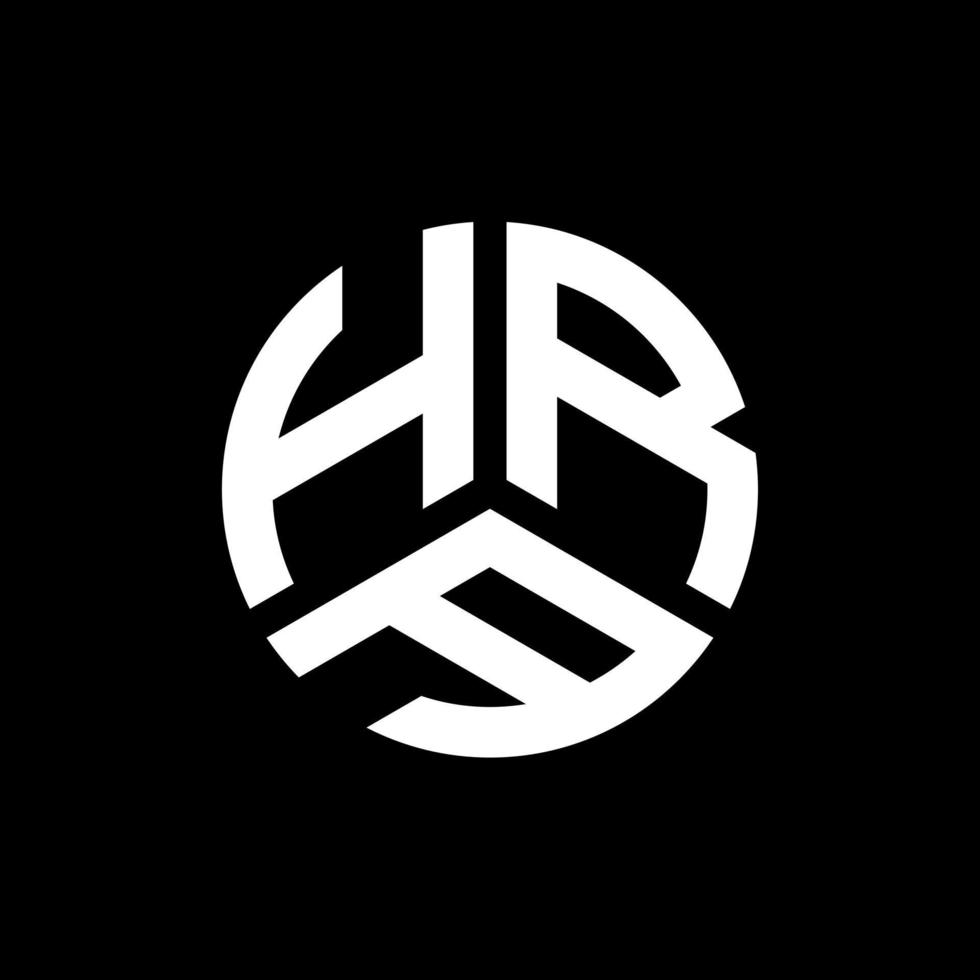 création de logo de lettre hra sur fond blanc. concept de logo de lettre initiales créatives hra. conception de lettre hra. vecteur