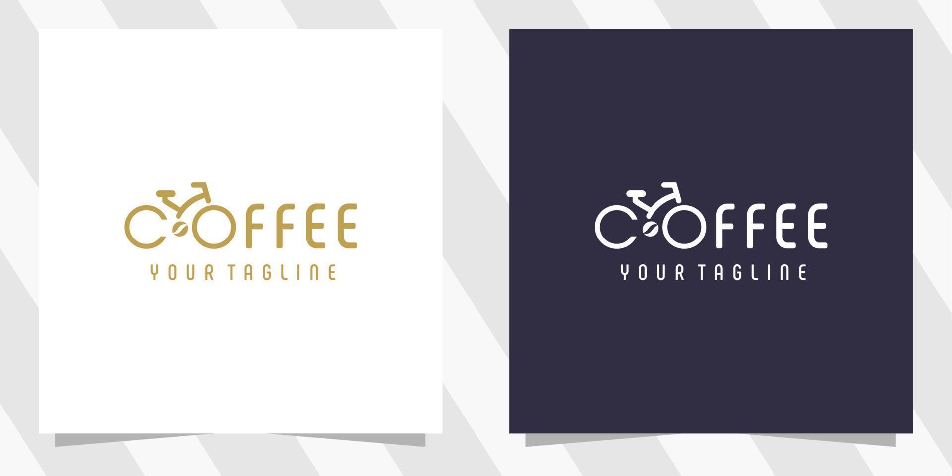 création de logo vintage café et cycle shop vecteur