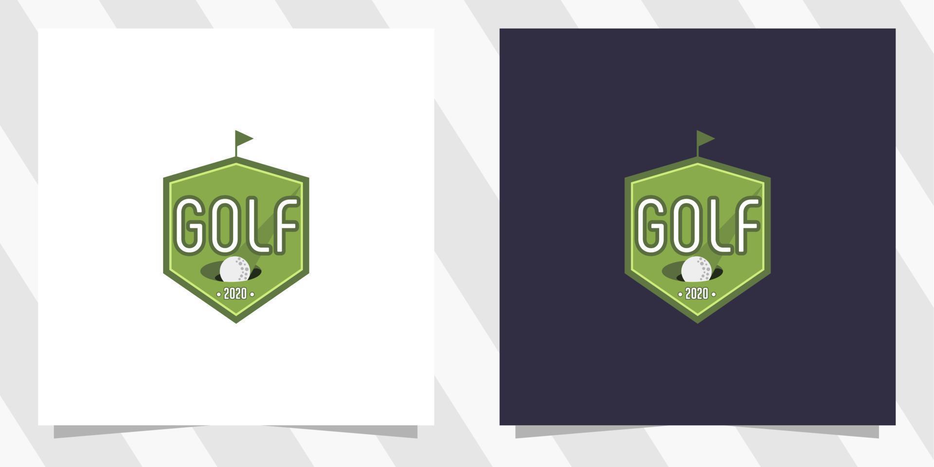 modèle de conception de logo de golf vecteur