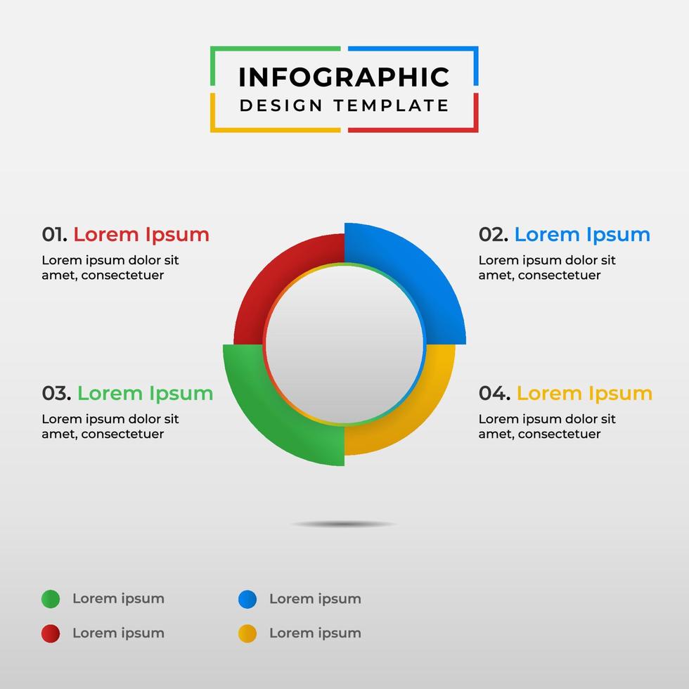 modèle de conception d'élément infographique de cercle vecteur