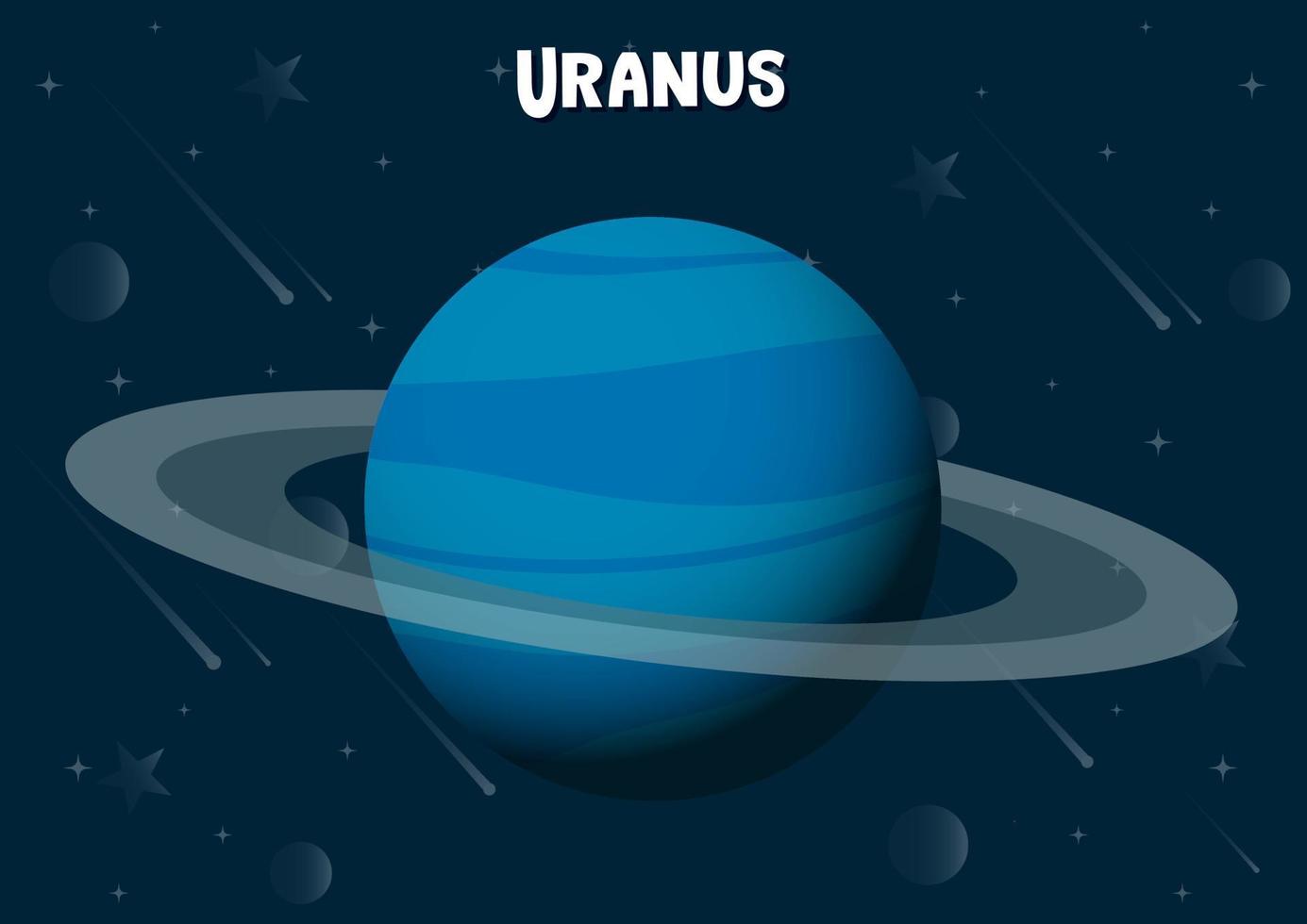 illustration vectorielle de la planète uranus vecteur