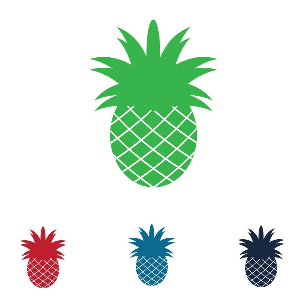 illustration vectorielle de fruits tropicaux ananas. vecteur