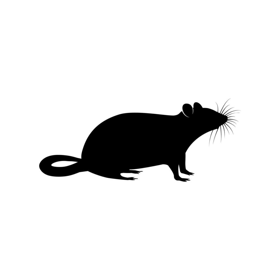 icône de vecteur de silhouette de rat