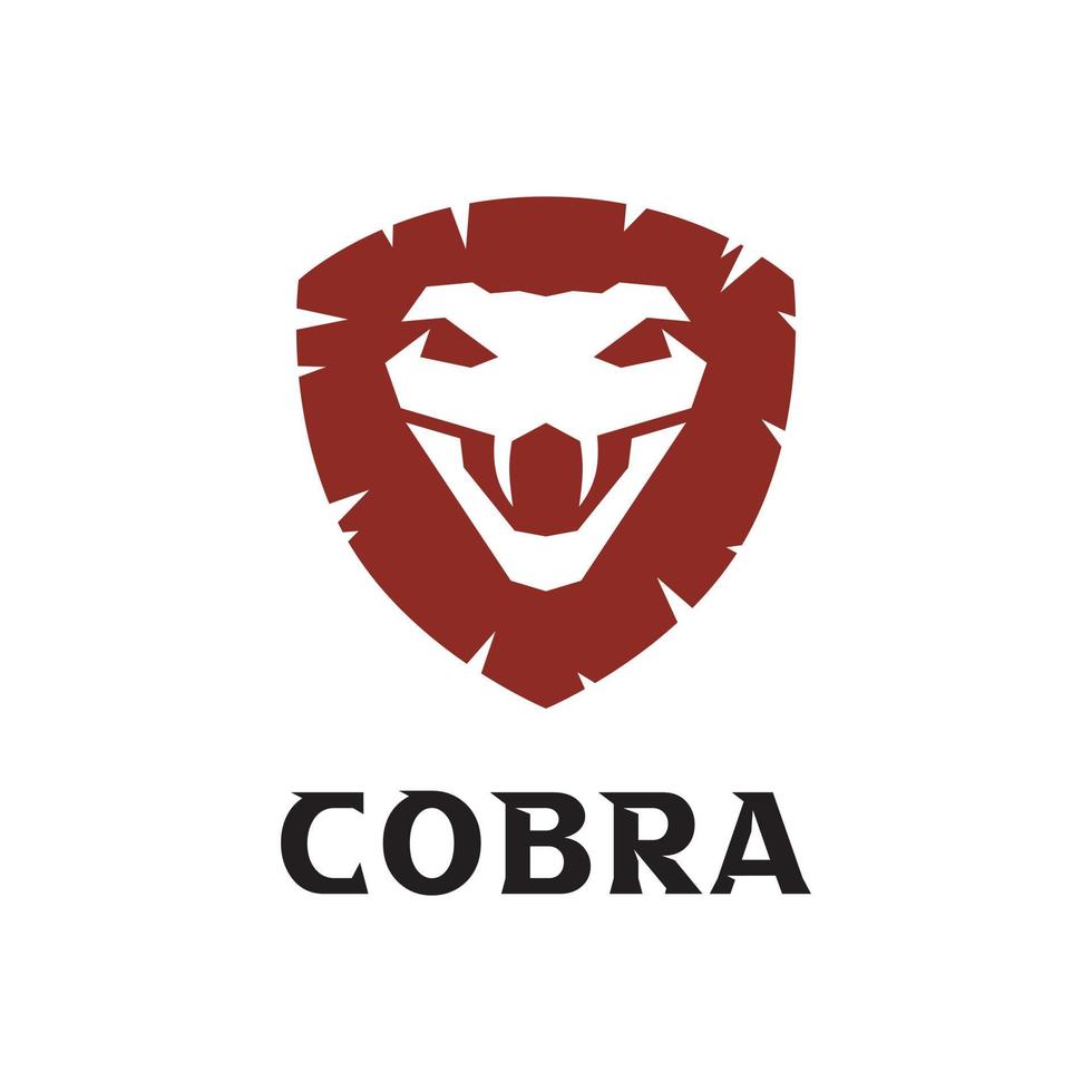 tête de serpent cobra ancien bouclier emblème insigne étiquette logo design vecteur