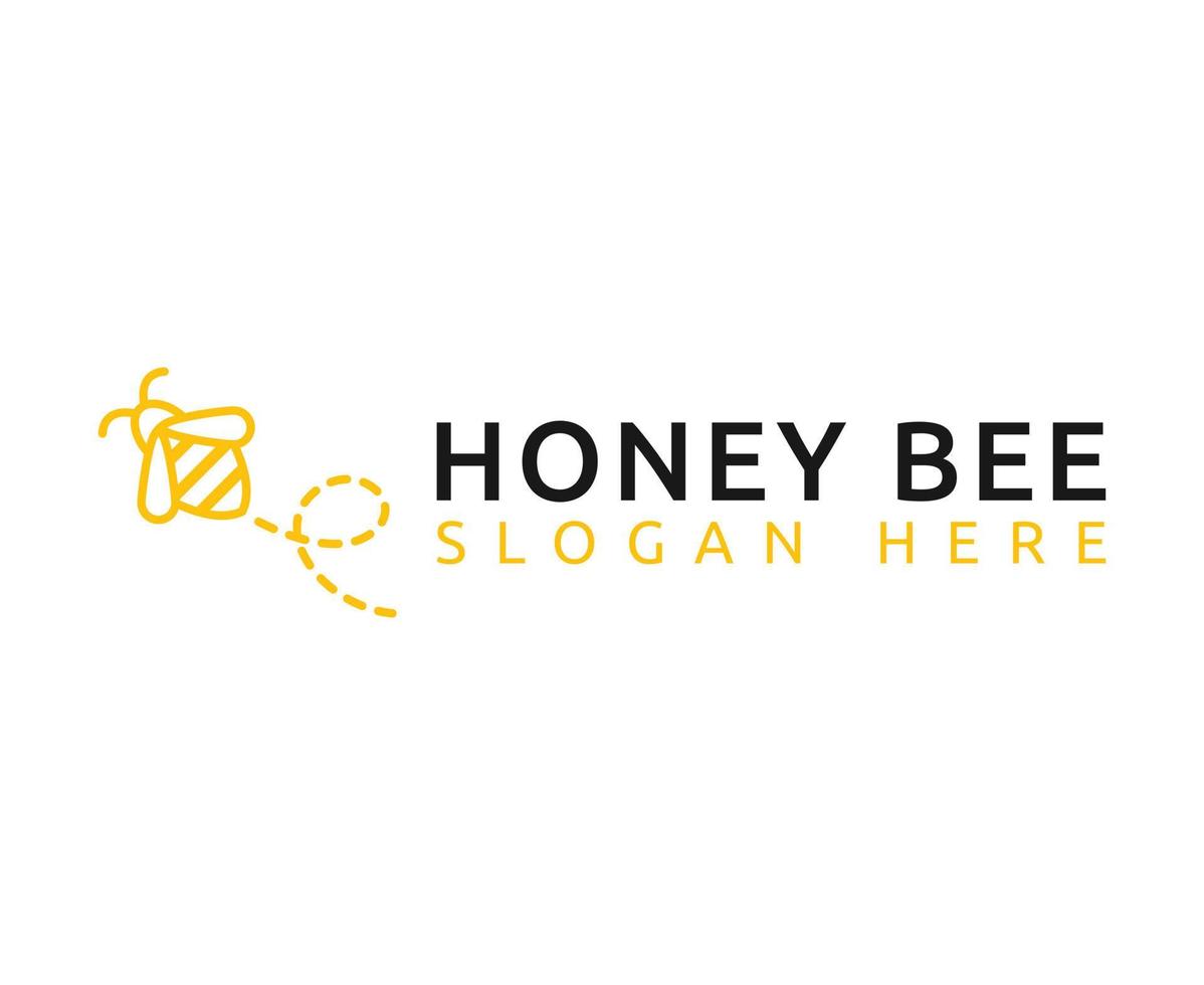 vecteur de conception de logo d'abeille de miel