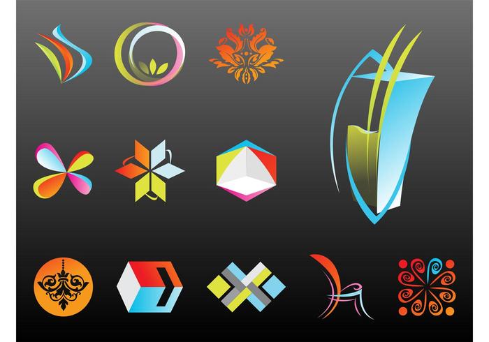 Modèles abstraits de logo vecteur