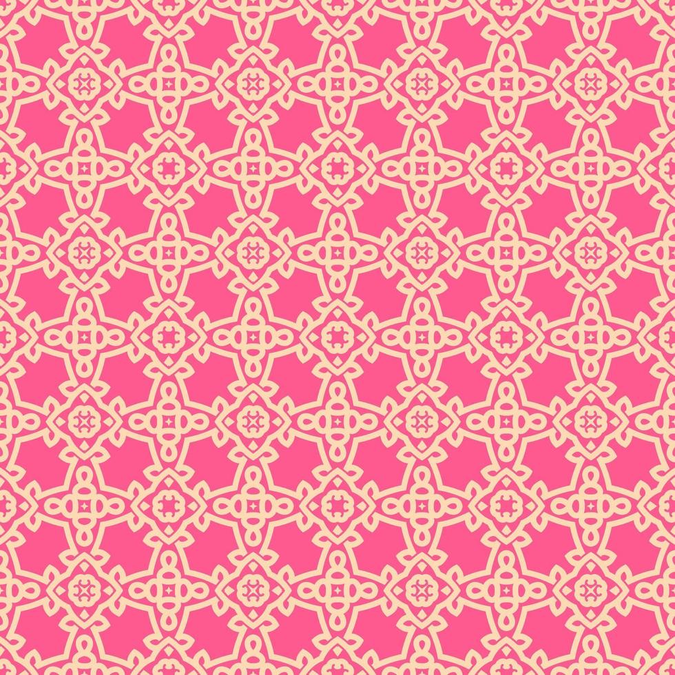 motif géométrique rose et pêche vecteur