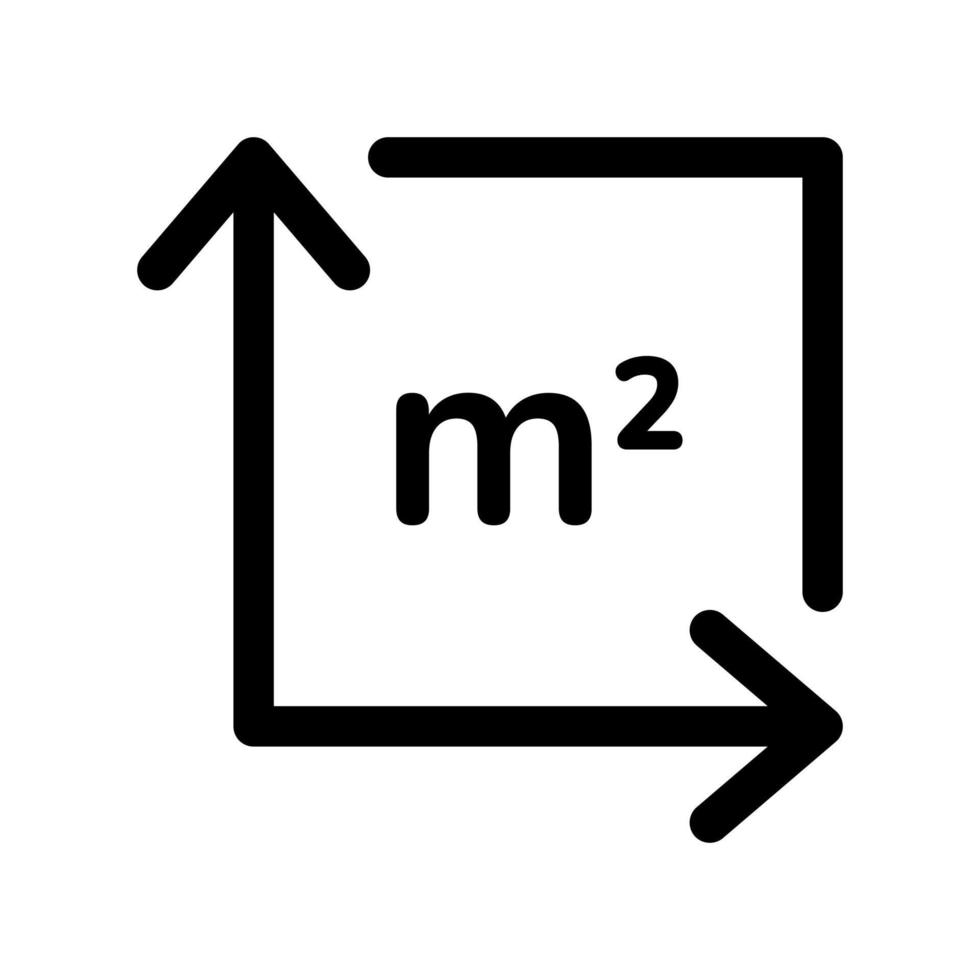 icône de vecteur de zone m2