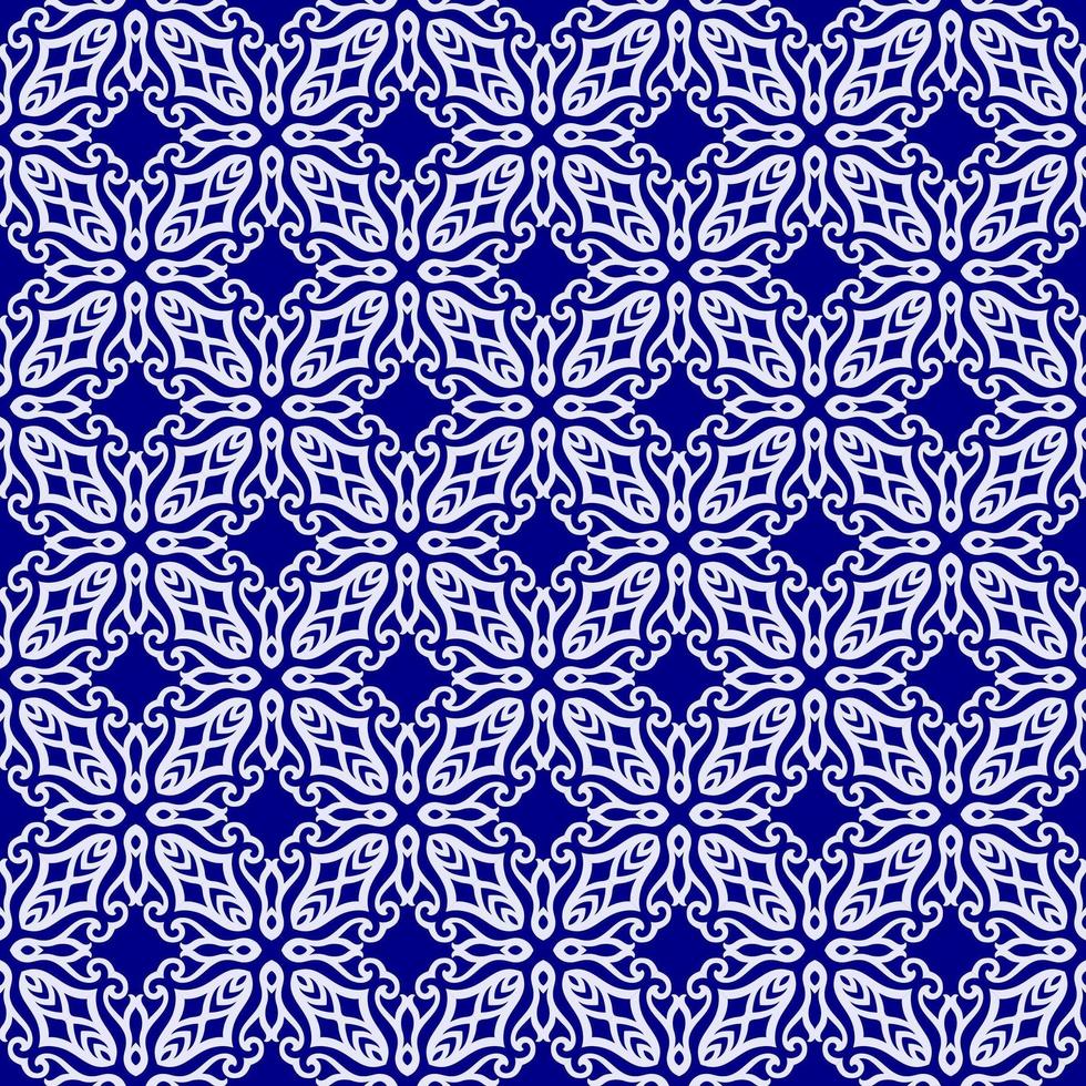motif géométrique bleu royal et blanc vecteur