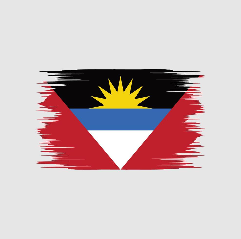 brosse drapeau antigua et barbuda vecteur