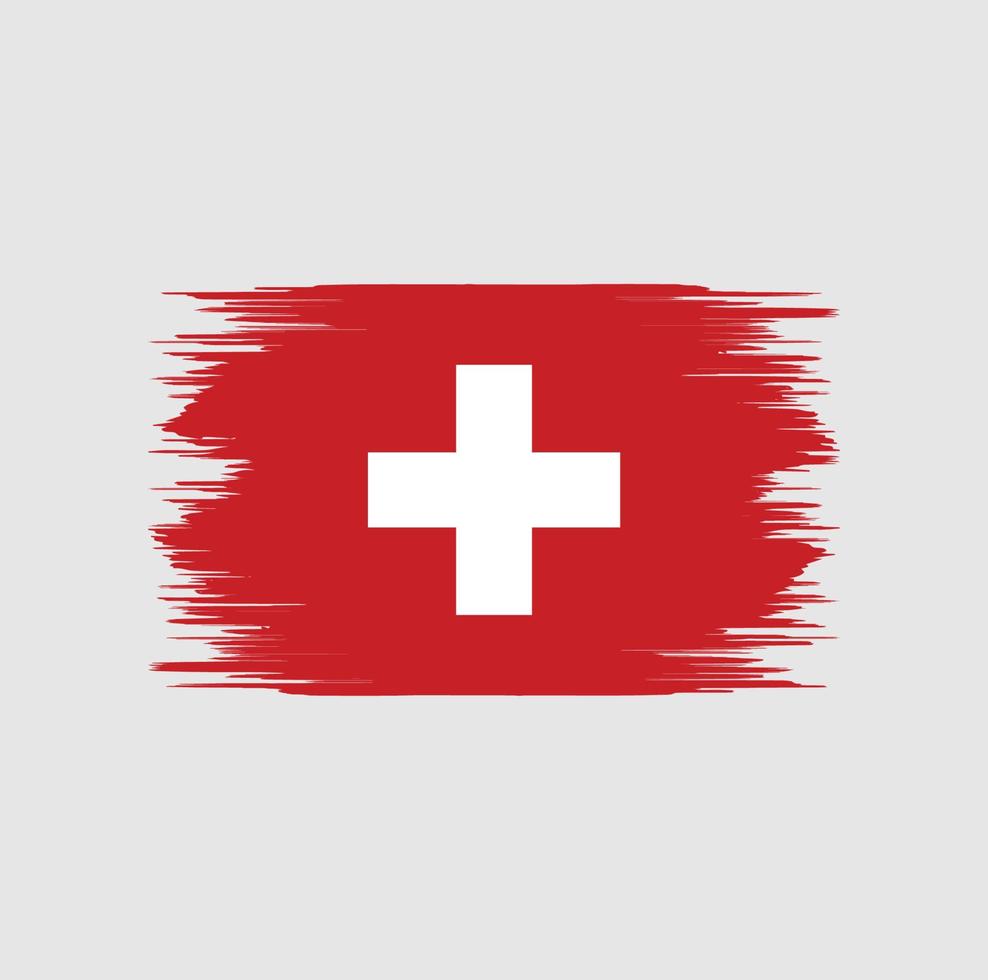 pinceau drapeau suisse vecteur