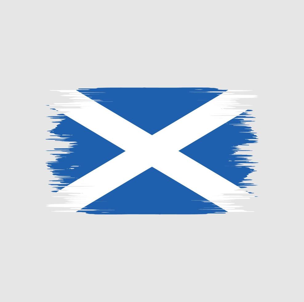 pinceau drapeau ecosse vecteur