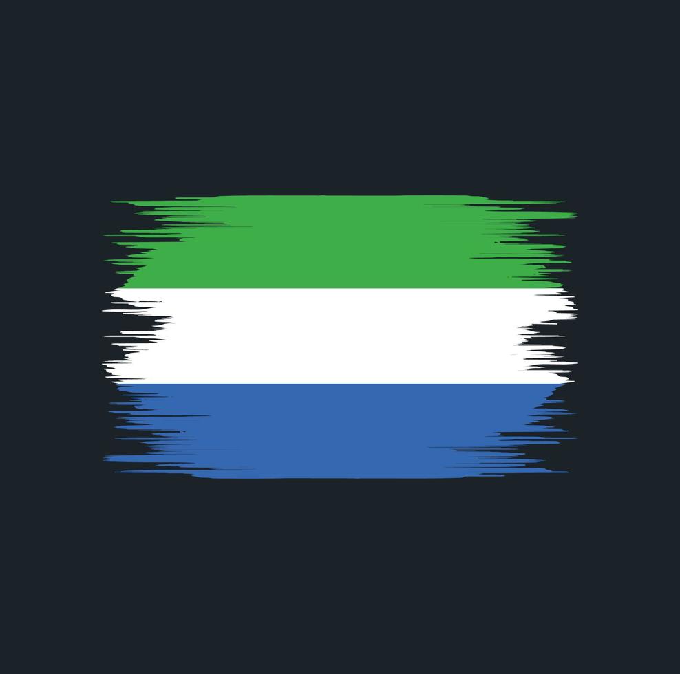 brosse drapeau sierra leone vecteur