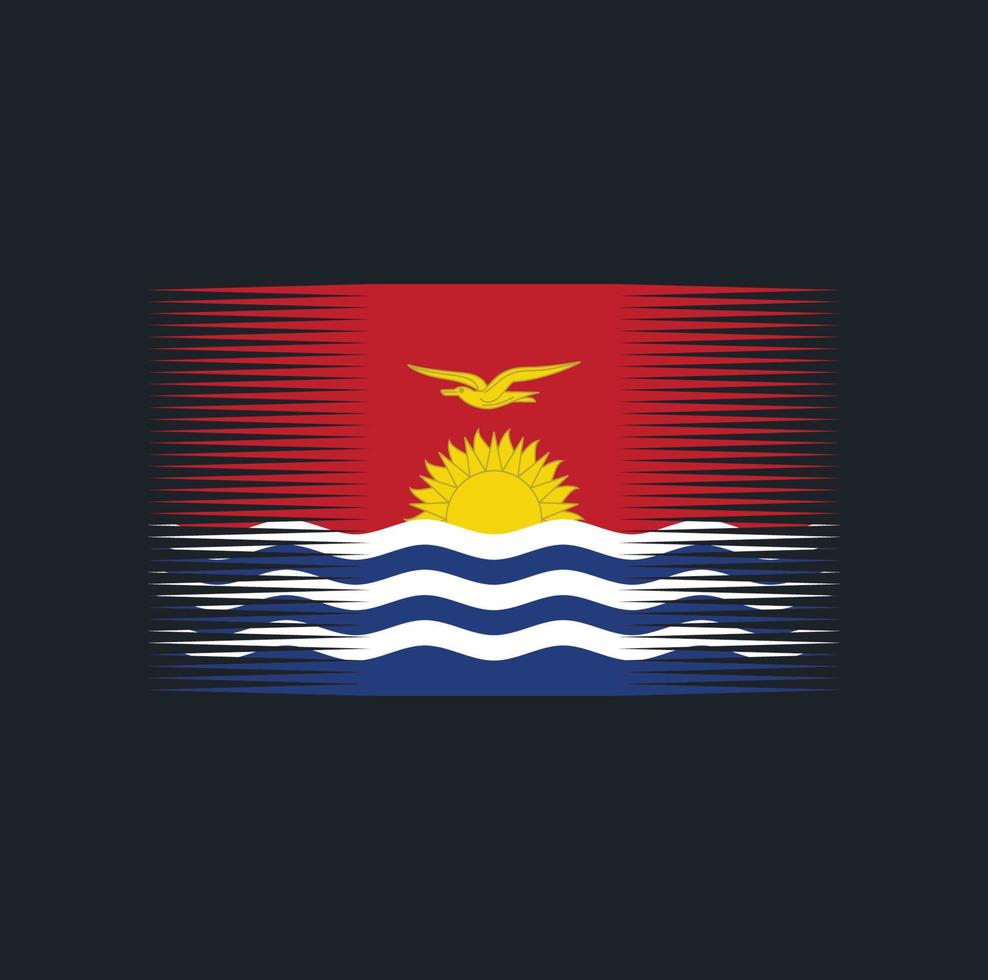 pinceau drapeau kiribati. drapeau national vecteur
