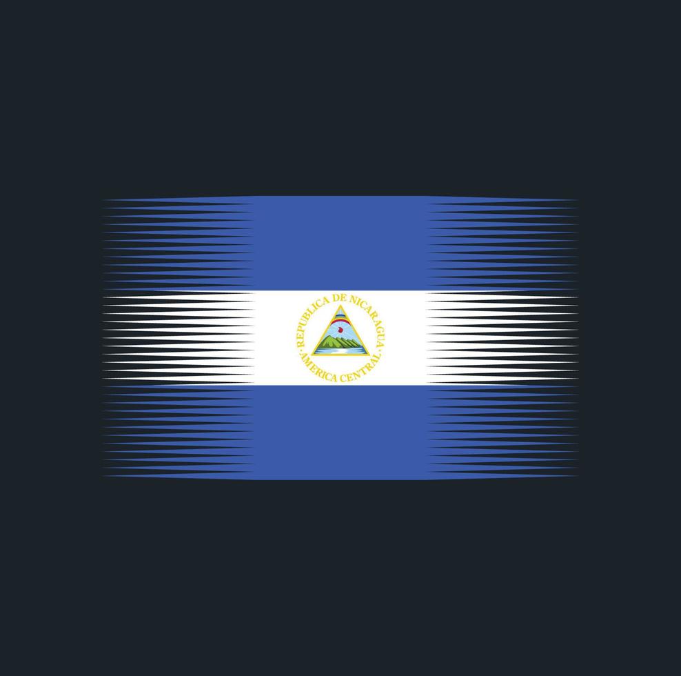 brosse de drapeau du nicaragua. drapeau national vecteur