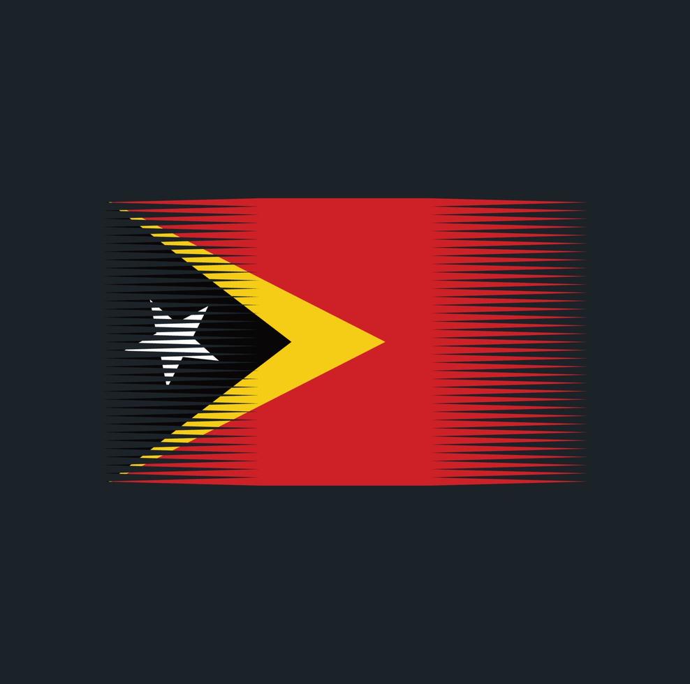 brosse drapeau timor leste. drapeau national vecteur