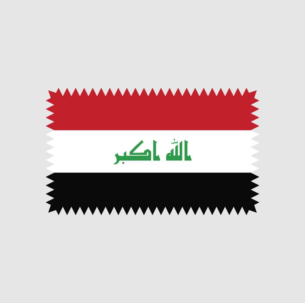 conception de vecteur de drapeau irakien. drapeau national